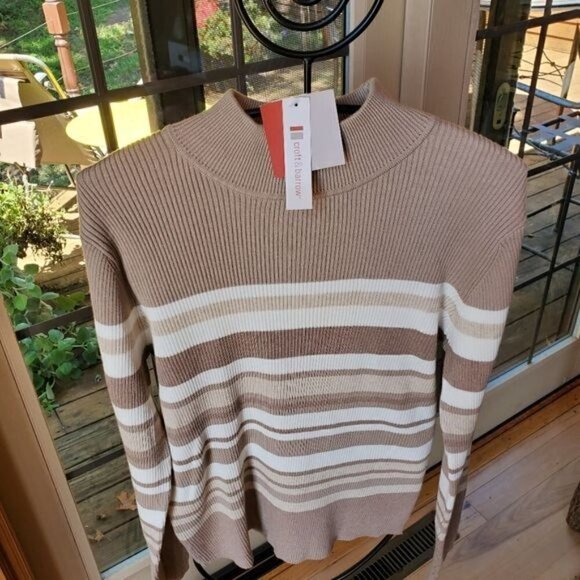 Croft & Barrow Turtleneck Striped Long Sleeve Sz XL Sweater‎ - Picture 2 of 7